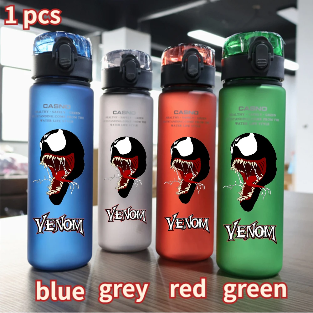 560ML Venom: The Last Dance Water Cup Spider-Man Large Capacity Portable Plastic Cartoon Adult Outdoor Sport Drinking Bottle