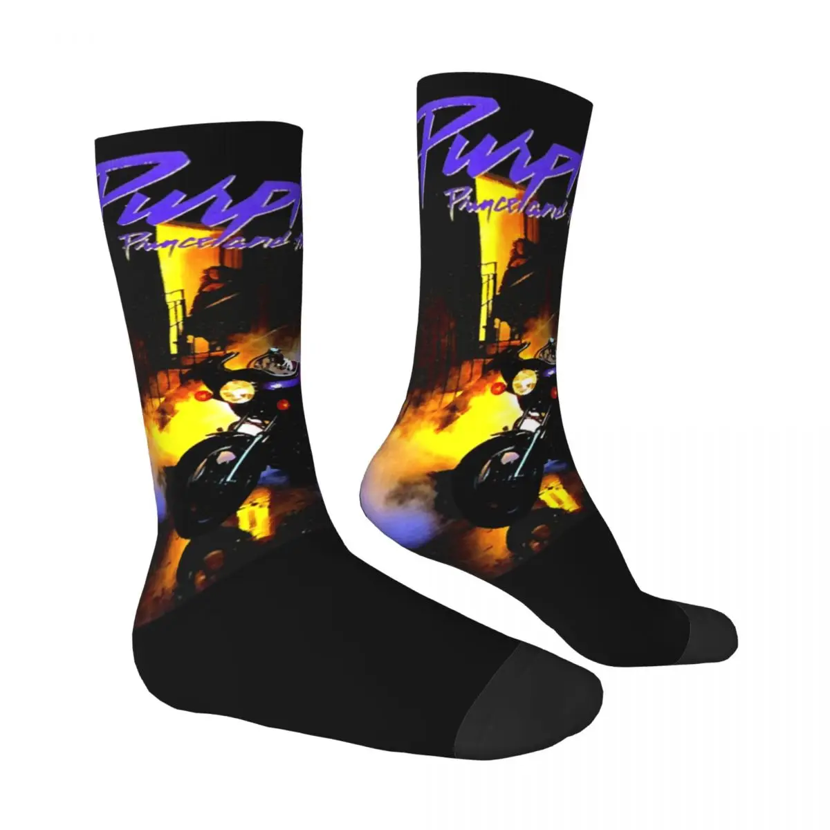 Adults Men Socks Princes Purple Rains Rock Band Stockings Autumn Fashion Medium Soft Socks Graphic Running Anti Slip Socks