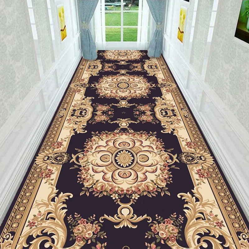 

European Style Long Carpet For Stairway Hallway Carpets Nordic Home Corridor Carpets Aisle Rug Party Wedding Red Area Rugs