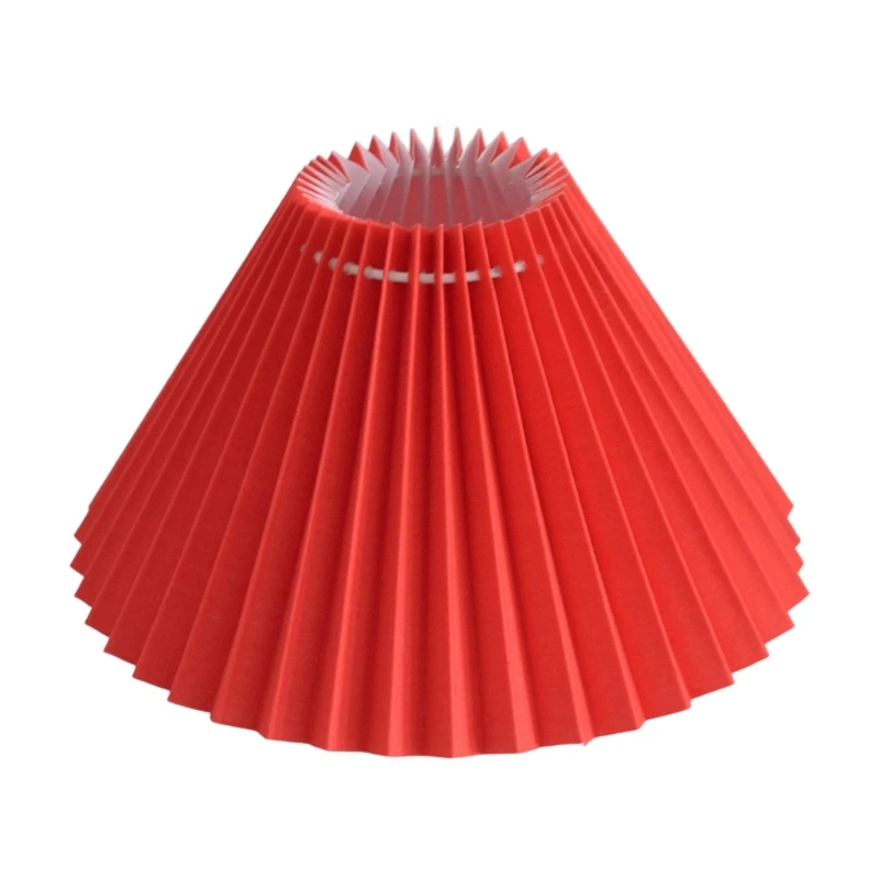 Pleated Fabric Accent Light Shade 24cm Foldable Cover for Bedside Desk and Living Room Lighting Decor for Home best sale