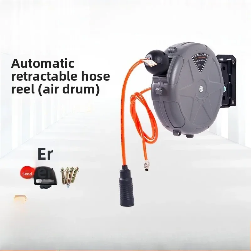 Premium Hose Reels Automatic Telescopic Air Drum Reel Tool Air Drum Duct PU Pipe Self-locking Device view 2