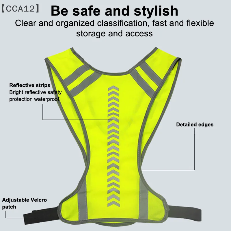 Motorcycle Safety Jacket Visible Reflective Vest Working Clothes Night Security Running Cycling Coat