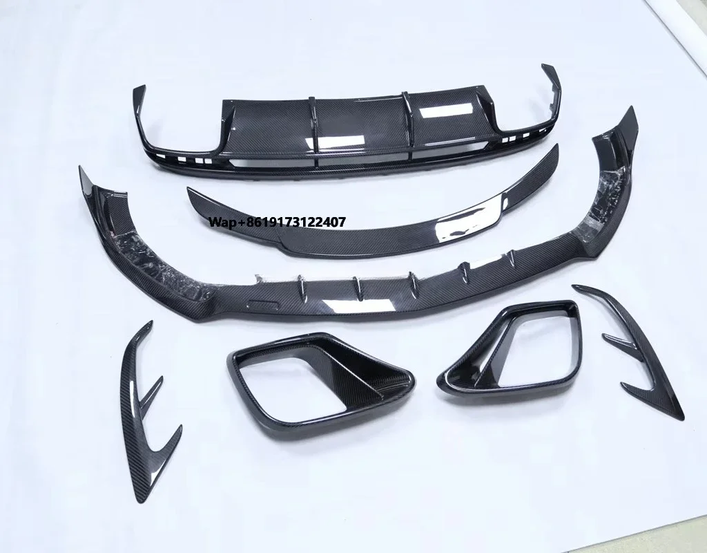 

Auto Part C217 S63 Coupe Upgrade Refit B Style Carbon Fiber Front Lip Rear Diffuser Wing for S450 Coupe Bumper Vents Kit