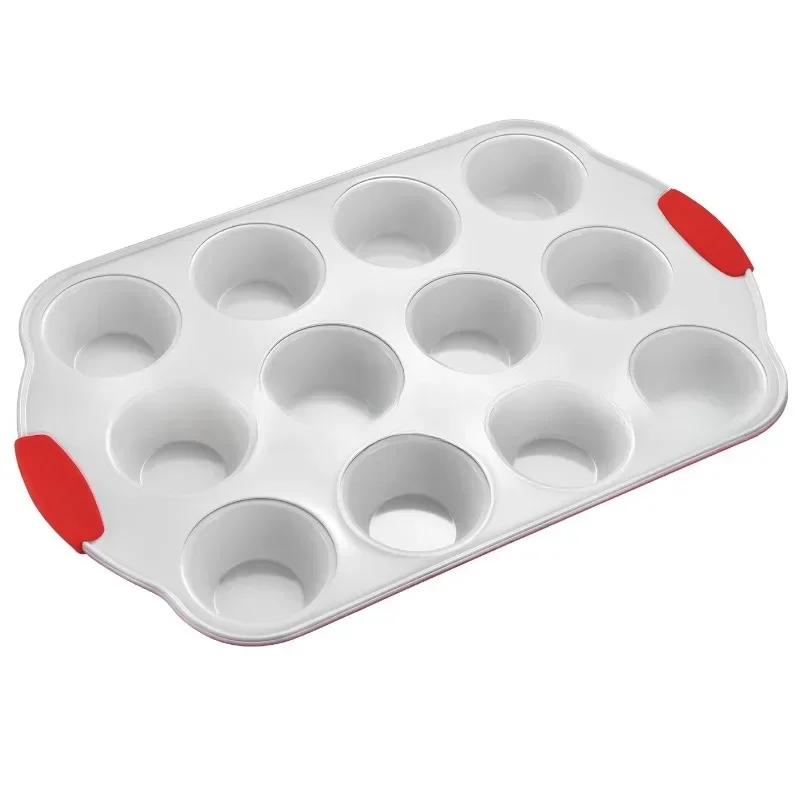 

Силиконовая форма для выпечки с 12 круглыми отверстиями, 12 ячеек, для кексов, маффинов, из углеродистой стали с антипригарным покрытием.