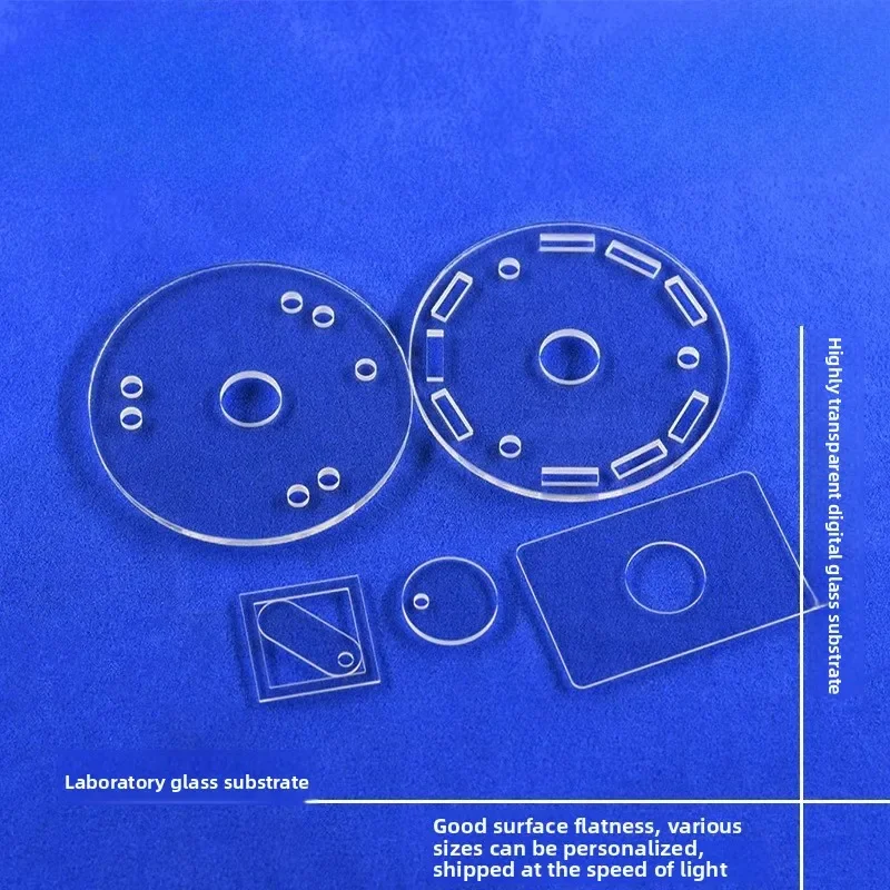Round Glass Sheet 95mm Diameter 2mm Thick Custom Any Size Dashboard Lamp Shade Fire Protection Glass