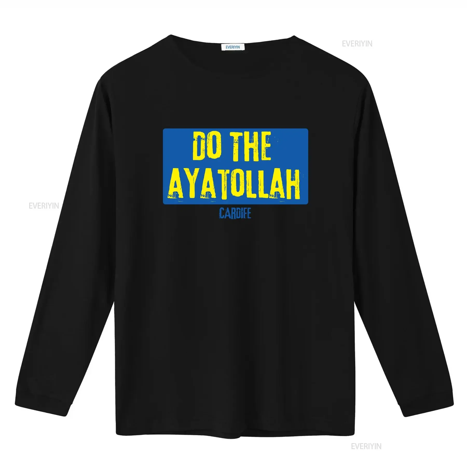DO THE AYATOLLAH Cardiff City Fans Organic Punk T Shirt vintage Washed Soft Versatile Breathable Comfortable Slightly homme