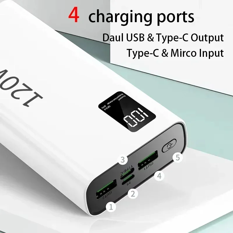 Lenovo Powerbank CCC Certification 120W Fast Charging 200000mAh High Capacity Power Bank Portable External Battery For Iphone view 5
