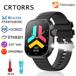 Man Smart Watch Flashlight Body Temperature Monitor BT Call Smartwatch Fitness Clocks Waterproof Sports Watches for Women 2025