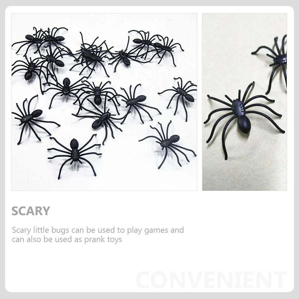 30 Pcs Soft Spider Toy Halloween Decorations Plastic Joking Toys Spiders Scary Ornaments for Kids