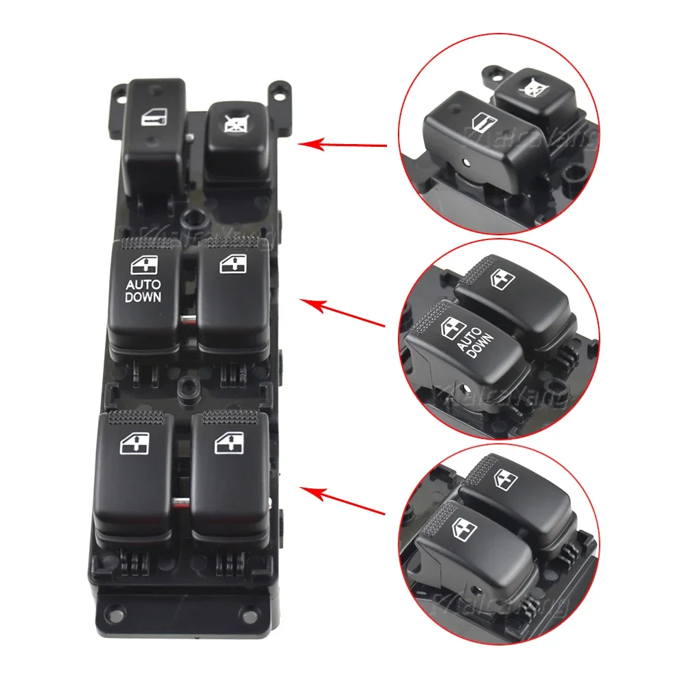 New For Hyundai Elantra KIA Hybrid 2006-2010 Electric Power Window Master Lifter Switch Button 93570-1G110 93580-3D000