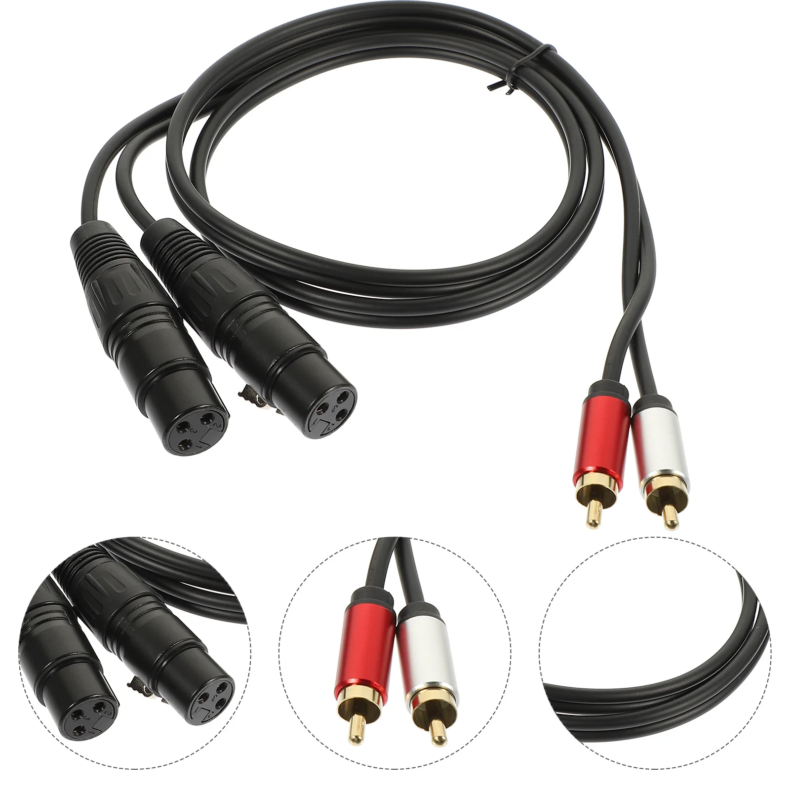 

Rca Dual For Audio Equipment Adapter Cable Flexible Durable Signal Patch Car Amplifier Sound Converter Cable Rca Male To Dual