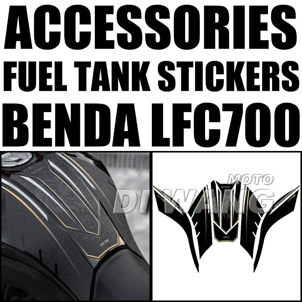 

Motorcycle Sticker Gas Fuel Tank Side Decal Protector Traction Pad Cover Decoration Sets For Benda LFC700 LFC 700 LFC700