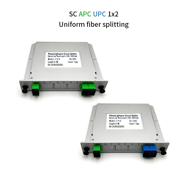 PLC Splitter Box, SC APC SC UPC, Single Mode Cassette Insertion Type, Fiber Optic Splitter Box, 1x2, 1x4, 1x8, 1x16, 5 Pcs/10Pcs