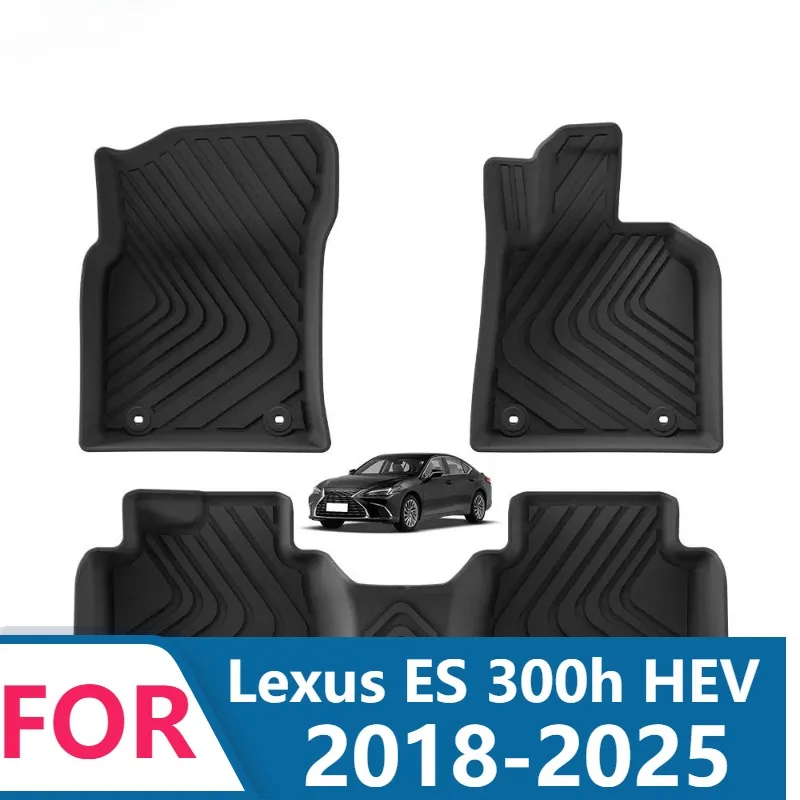 RHD 3D TPE Car Floor Mats For Lexus ES 300h HEV 2018-2025 Full Coverage Waterproof All-Weather Liners Anti-Slip & Easy Clean