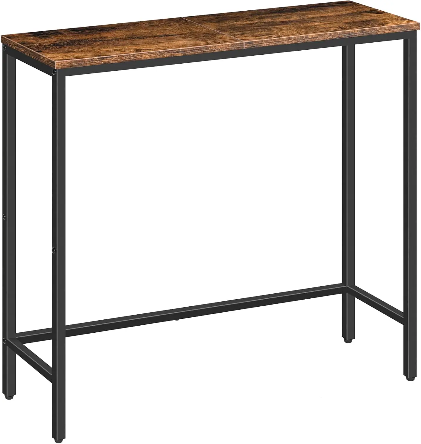

29.5" Narrow Console Table, Small Entryway Sofa Side Display Table for Hallway Bedroom Living Room Rustic Brown Black