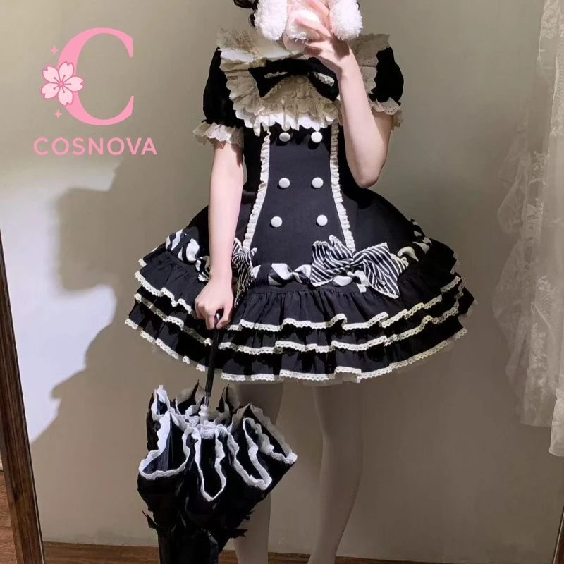 

Women Japanese Kawaii Lolita Sweet Mini Dress Pink Princess Y2k Bow Ruches Short Dresses Female Harajuku Design Chic Outfits New