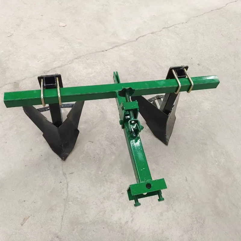 Walking Tractor Rotary Tiller Double Row Adjustable Rear Furrow Plow Heavy Duty Farm Trenching Ploughing Cultivation Machine