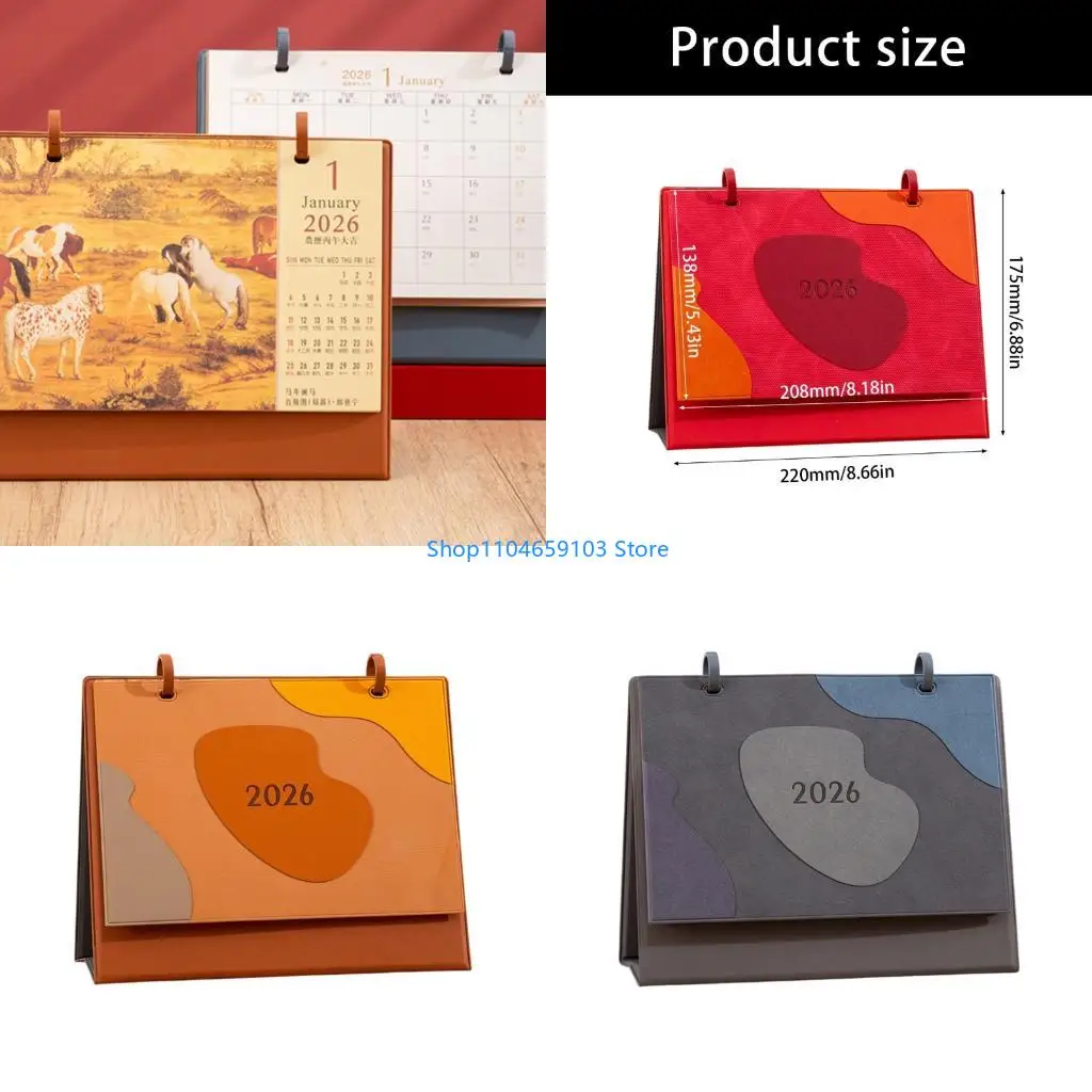 

2026 Desktop Calendar 12 Month from Jan to Dec Office Desk Calendar 220x175mm