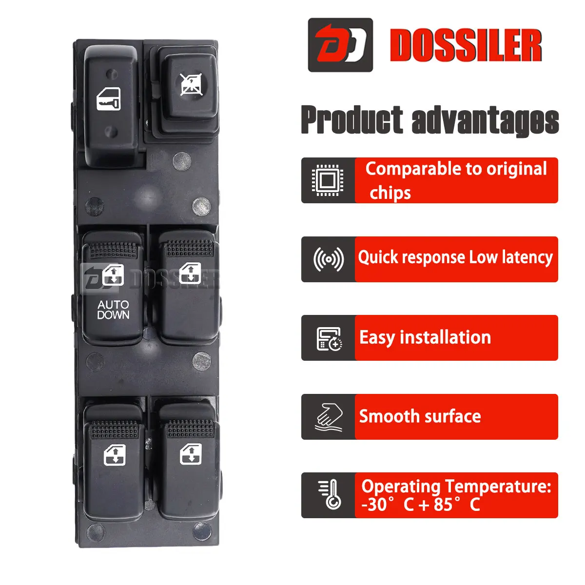 93570-2E000 93580-2E000 Dossiler NEW Left Front Drive Power Window Main Switch Adjustment Button for Hyundai Tucson 2005-2013