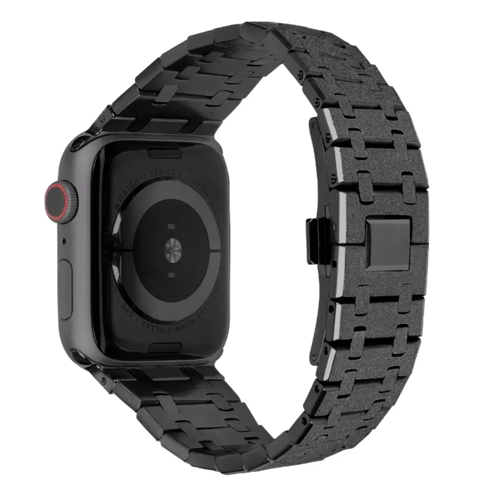 حزام معدني من الفولاذ المقاوم للصدأ لساعة أبل Ultra2 Band 49 مللي متر سوار معدل لساعة iWatch 10 9 8 7 46mm45mm 6 5 4 SE 44 مللي متر Correa