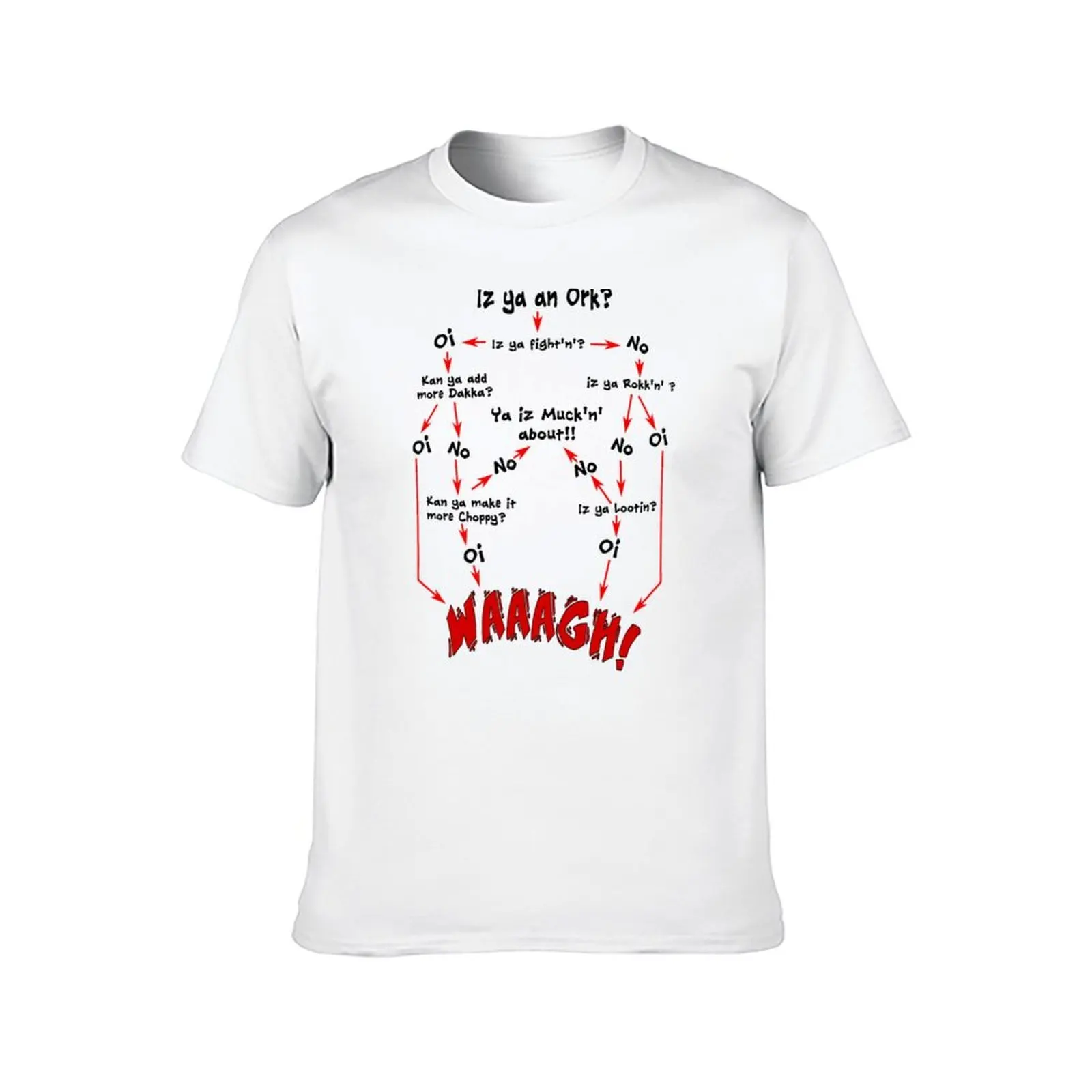 تي شيرت Ork Flow Chart تي شيرت رجالي صيفي من القطن تي شيرت عالي الجودة