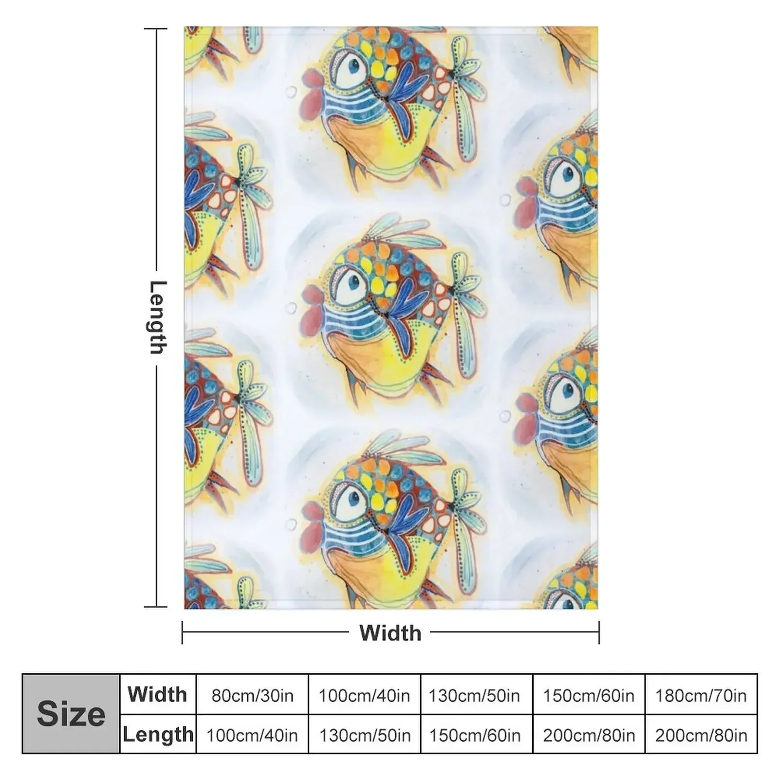 Fishy Throw Blanket Summer Beddings Kid'S Soft Big Blankets