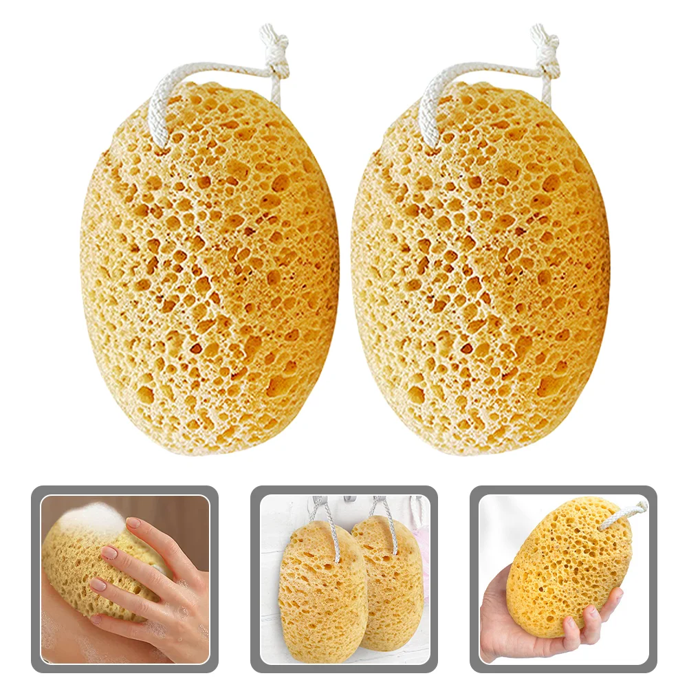 

2 Pcs Soft Sponge Kids Loofahs for Shower Honeycomb Body Cleaning Sponges Bathing Polyurethane