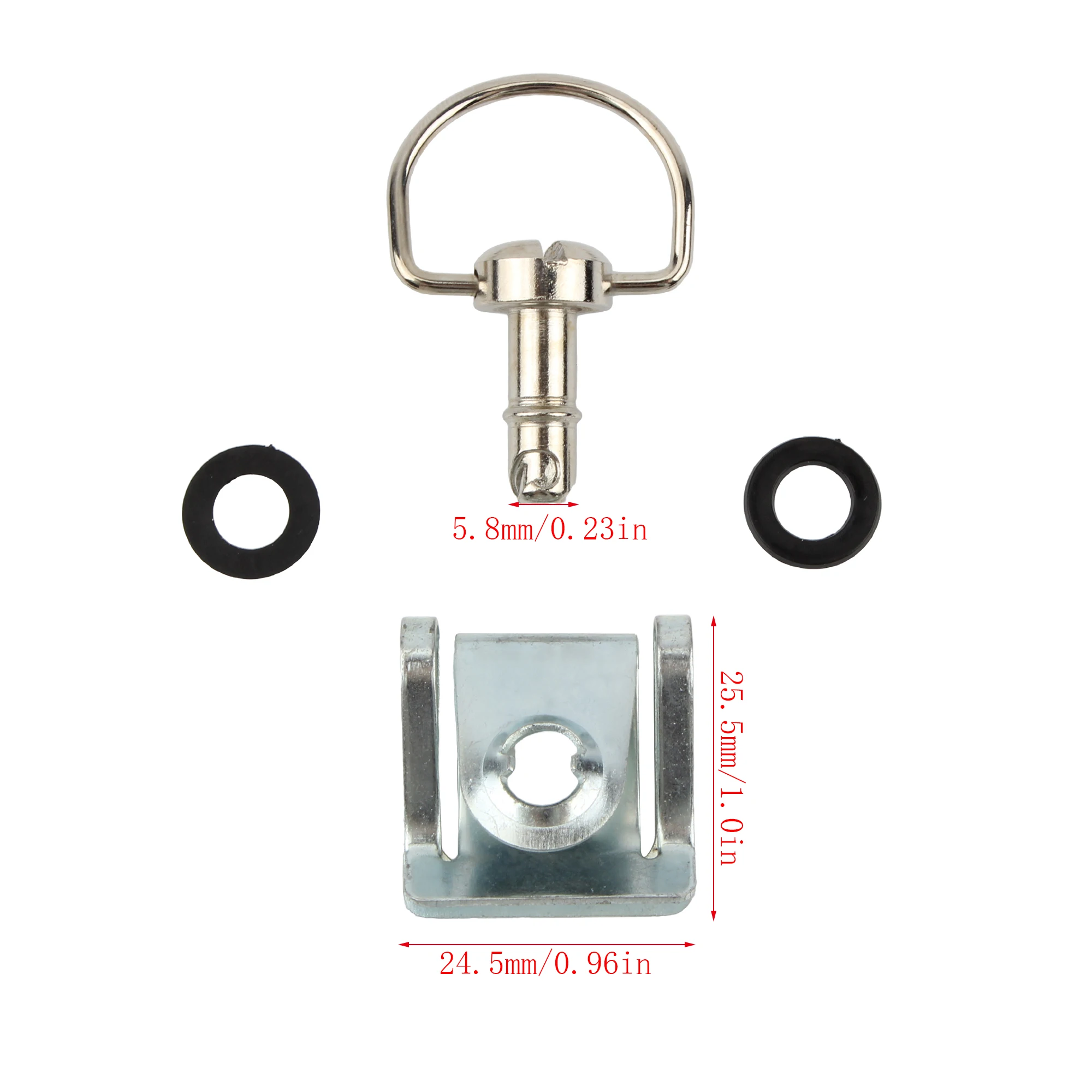 17mm 1pcs For KTM Honda Yamaha Suzuki Kawasaki Ducati Motorcycle Motorcross Quick Release 1/4 D-ring Turn Race Fairing Fastener