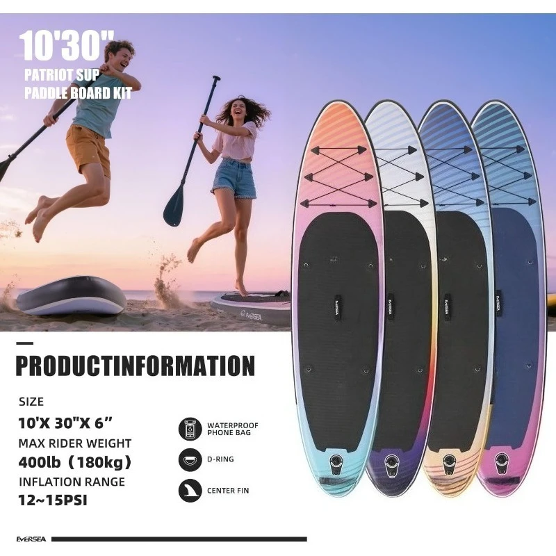 Stand-Up Paddle Boards – Disponibile Paddle Board gonfiabile da 32"/33"/34" di larghezza con accessori SUP, supporto per fotocamera, Bas