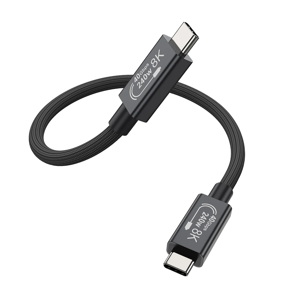 10 STKS 240 W 40 Gbps USB C Snelle Oplaadkabel Koord Type C Data Video Audio Overdracht Kabel USB4.0 Hoge Snelheid HDTV 5A Oplaadkabel