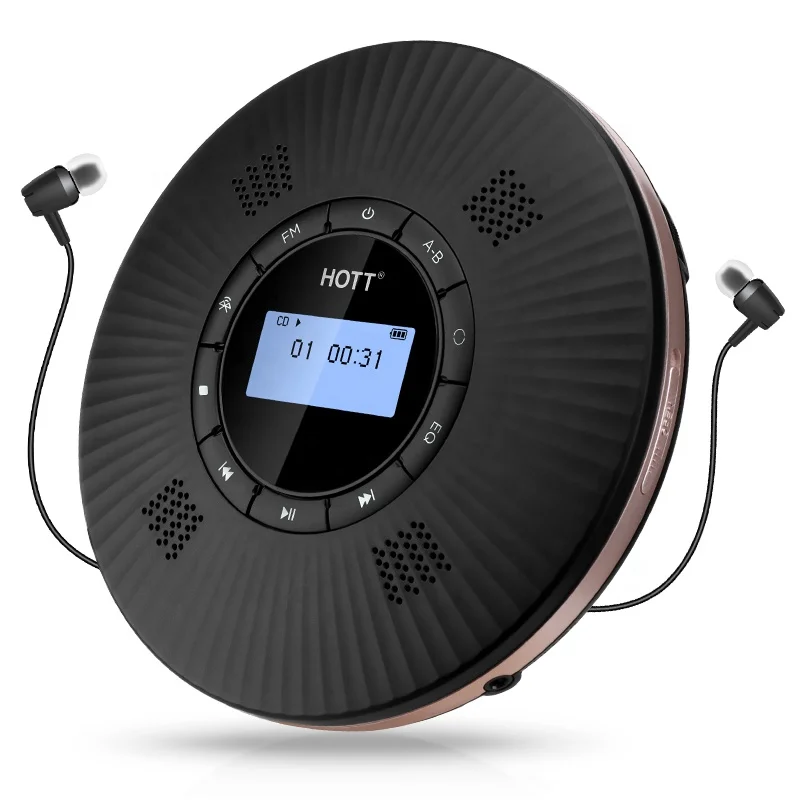 

Rechargeable Portable CD Player with BT and Speakers