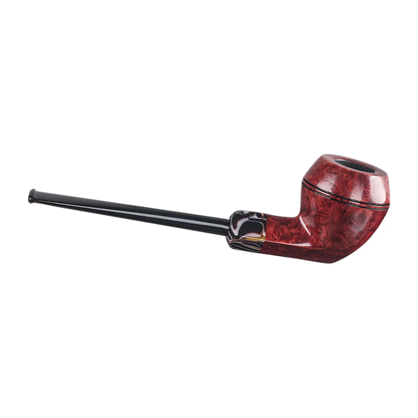 Bulldog Briar Wood 3mm Filter Cut Tobacco Pipe Retro Gentleman Straight Type Handmade Smoking Pipe With Accessory Father\'s Gift