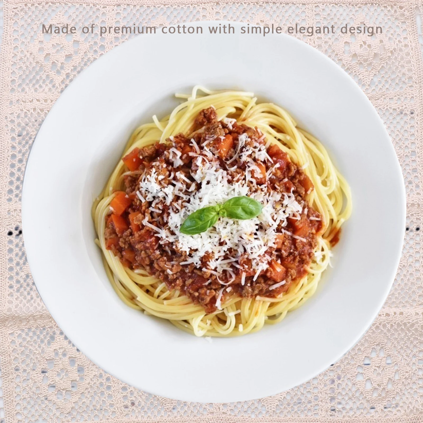 

1Pcs Hollow Crochet Lace Tablecloth Simple Cotton Material 60x60cm Easy Clean Table Decor Dining Table Photo Prop