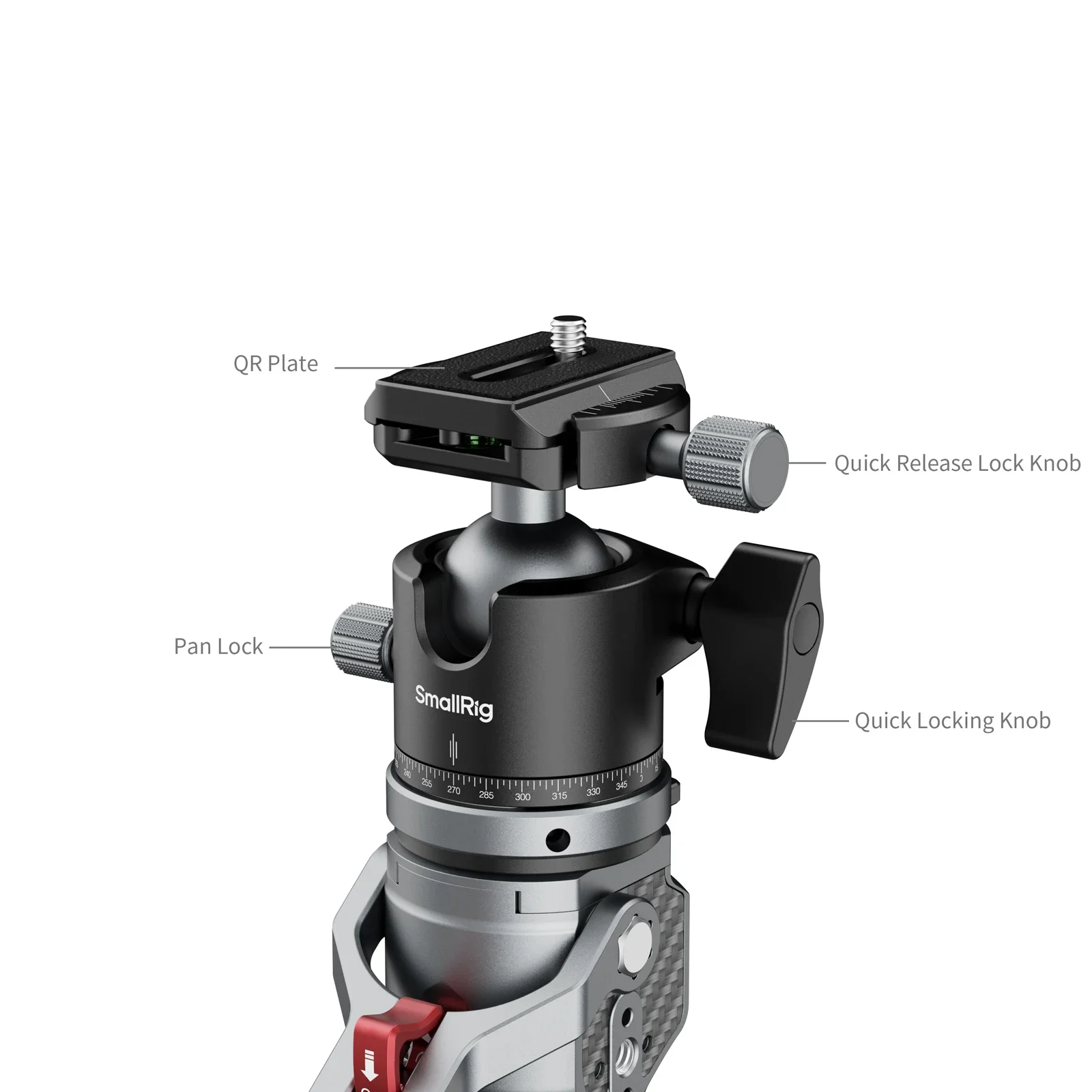 SmallRig カーボンファイバー写真撮影用一脚三脚 ワンタッチ高さ調整