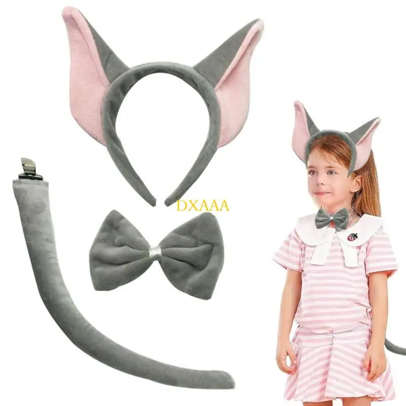 DXAA Cartoon Flying Pig Elephant Headband Plush Role Play Costume Accessory For Parties Cosplay Halloween Dressing Up