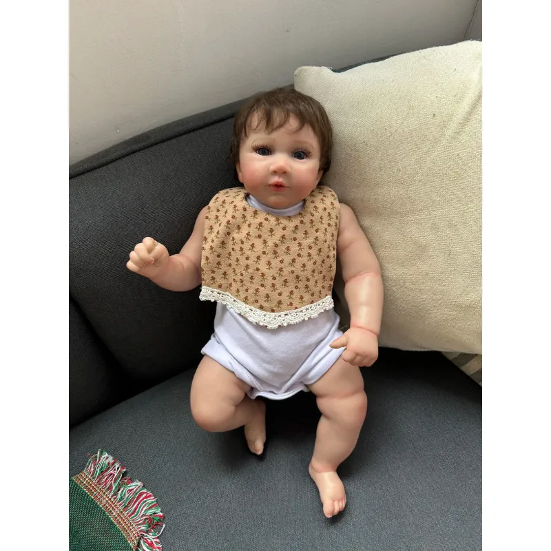 Bambole Reborn da 50CM Sweet Face realistico Real Touch Reborn Piper 3D Skin strati multipli con bambola Bebe per capelli con radici a mano