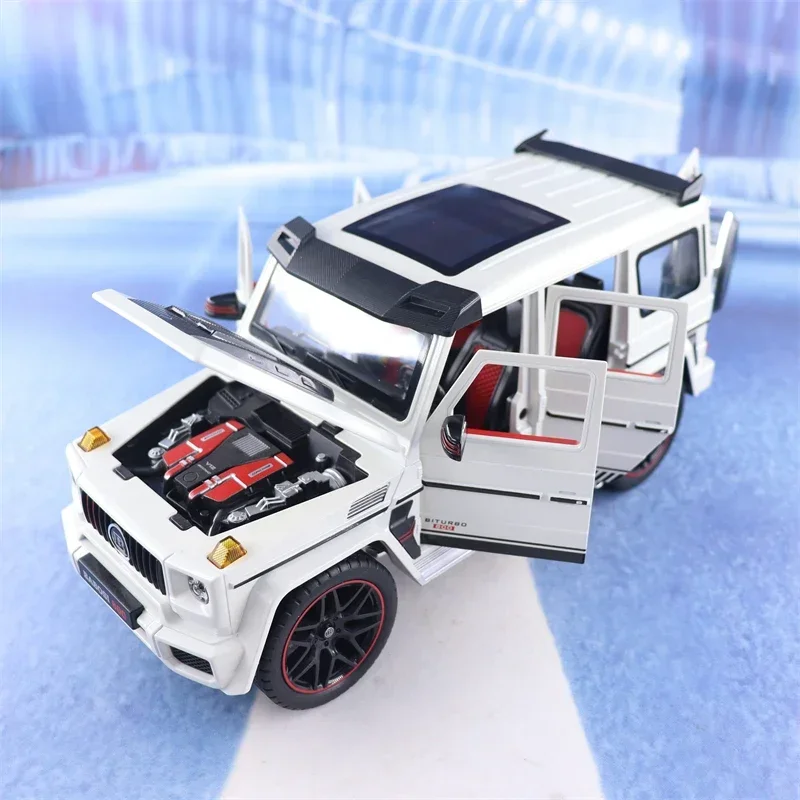 1:18 Mercedes Benz BRABUS G800 Hohe Simulation Diecast Metall Legierung Modell auto Sound Licht Zurückziehen Sammlung Kinder Spielzeug Geschenk A583