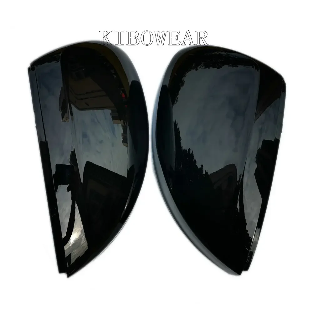 Black Side Wing Mirror Cap Cover for VW Tiguan Allspace L MK2 2017 2018 Replacement 2019 2020 (Glossy Pearl Black)