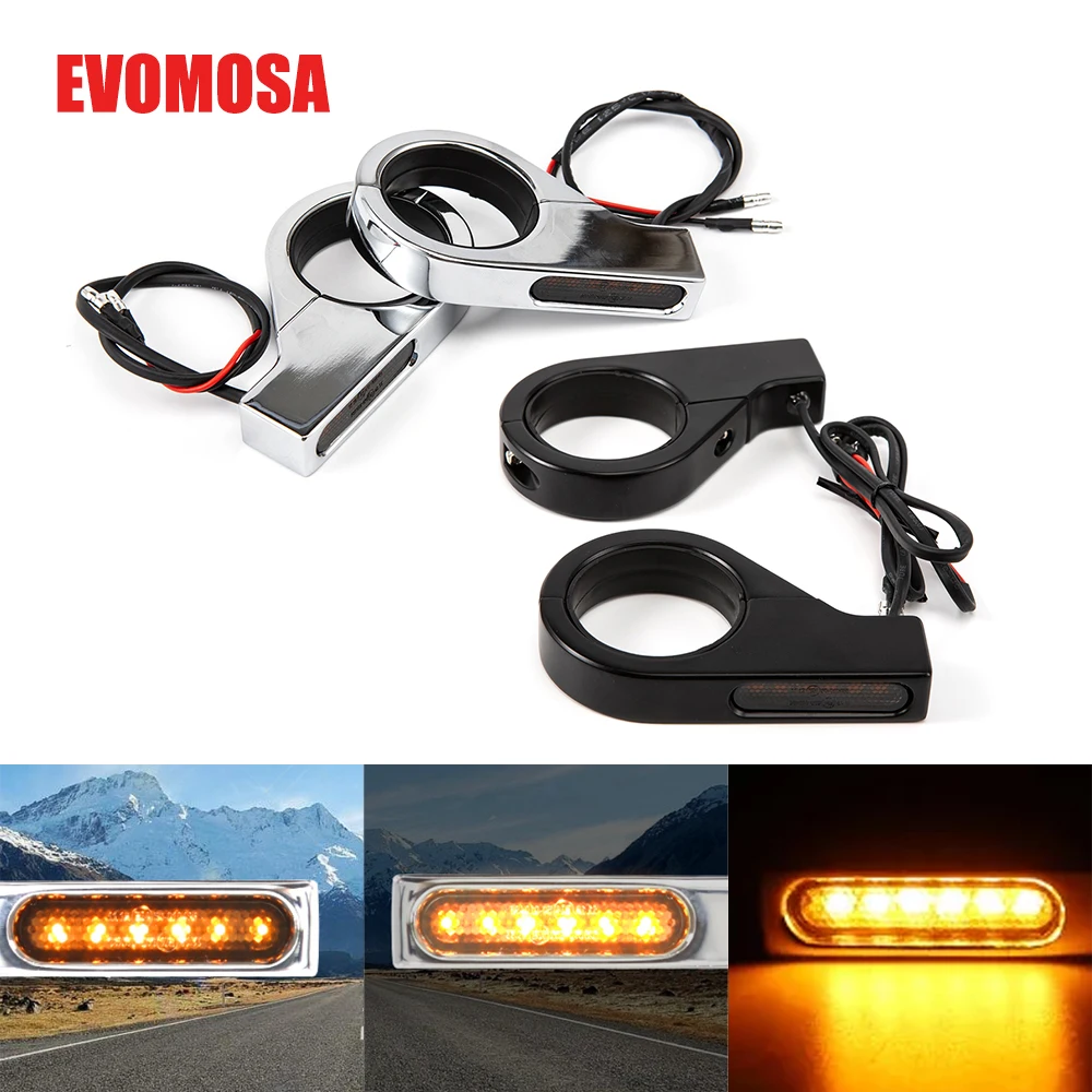 

Motorcycle Accessories Front Fork Tube LED Daytime Running Turn Signal Light For Harley ForHonda For Yamaha For Suzuki For KOVE