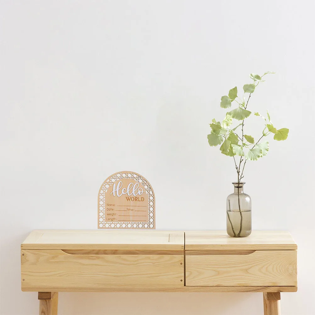 

4 шт., деревянная вывеска для объявлений о ребенке, добро пожаловать для новорожденных, деревенский реквизит для детской фотосессии, украшение с именем ребенка, знак для детской комнаты