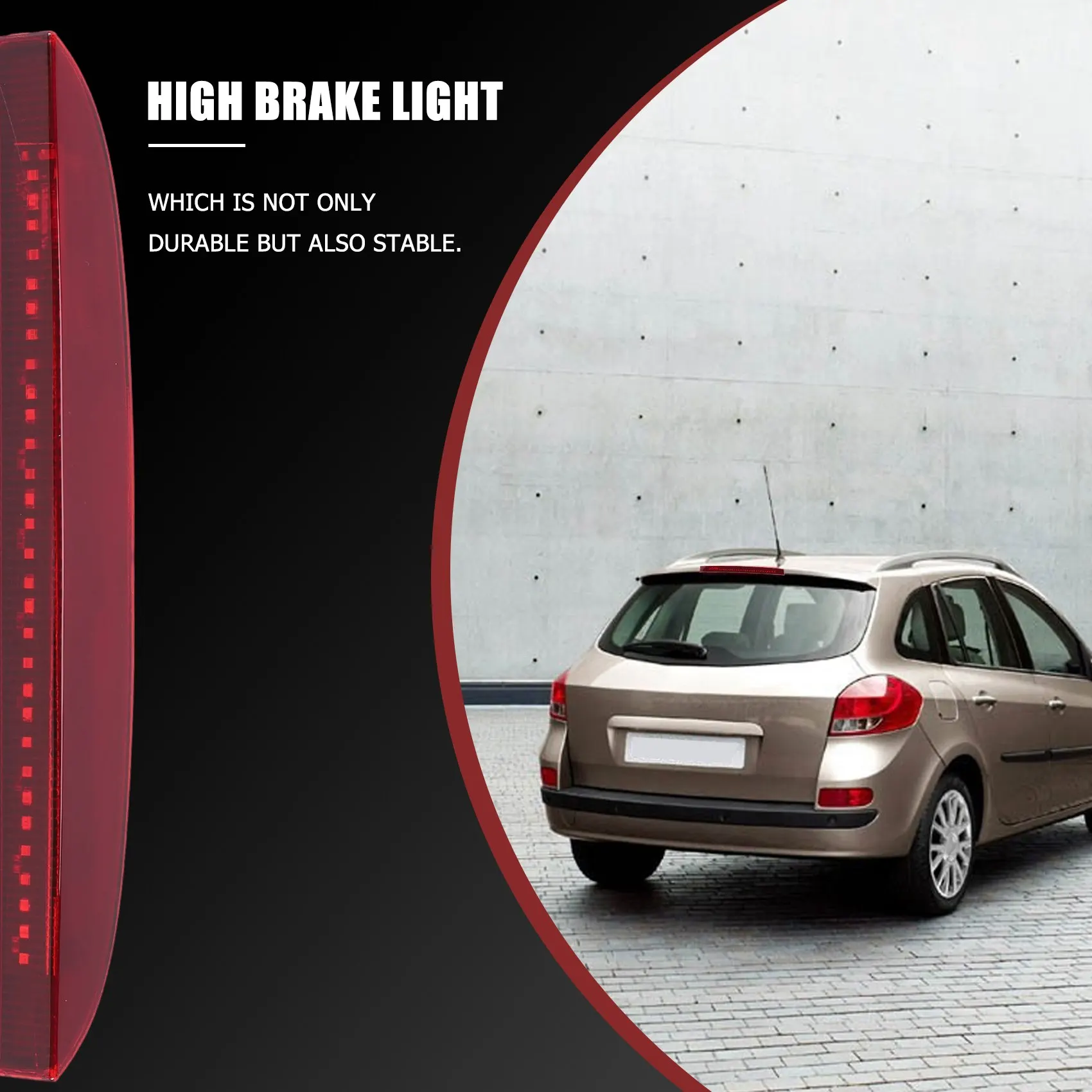 Car Tail Light High Mount 12 LED 3Rd Rear Third Brake Light Stop Lamp for Renault Clio Mk II III 1998-2006 7700410753