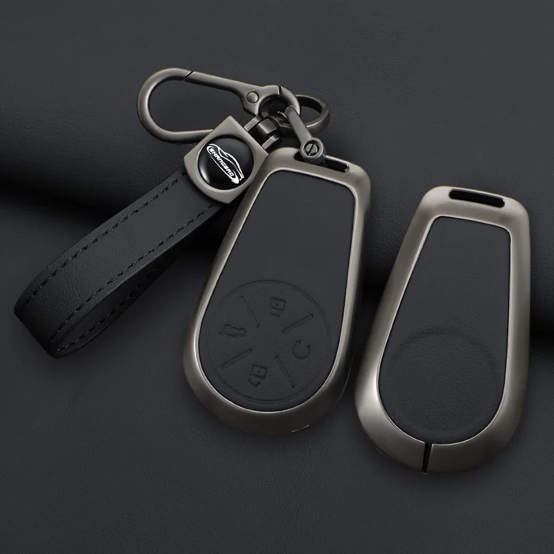 Zinc Alloy Car Key Case for Chery EXEED VX LX RX TXL Modified FL CDM PHEV Remote Cover Shell Keychain Holder Fob Key Ring