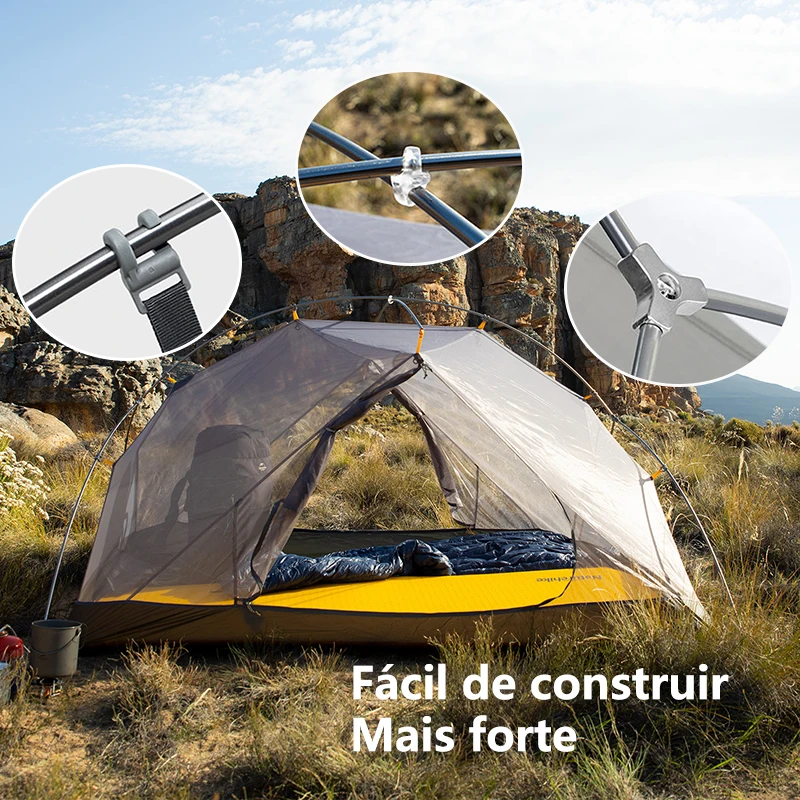 Imagem -04 - Naturehike Mongar Ultraleve Mochila Tenda 210t 20d Nylon Impermeável Tenda Caminhadas Aventura Pessoas Outdoor Camping Tenda Barraca Impermeável Barraca de Camping Barraca Acampamento