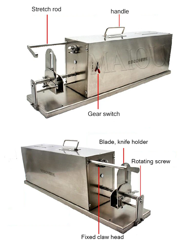 Electric Spiral Potato Cutting Machine Chips Machine Potato Chip String Rotate Potato Tower Twister Potato Machine