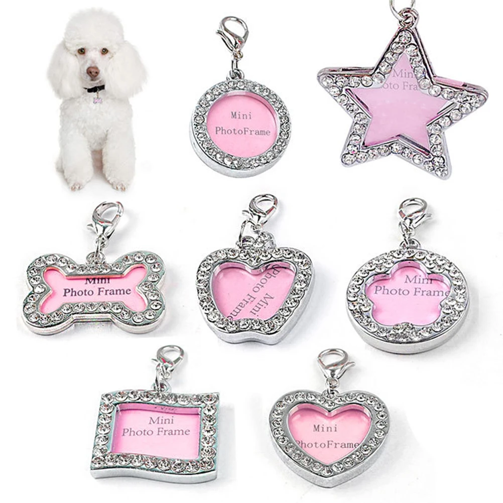 

5pcs Dog Id Tags Zinc Alloy Pet Tags Anti-Rust Durable Scratch Resistant Cute Cartoon Design Keychain Diy Name Phone Address