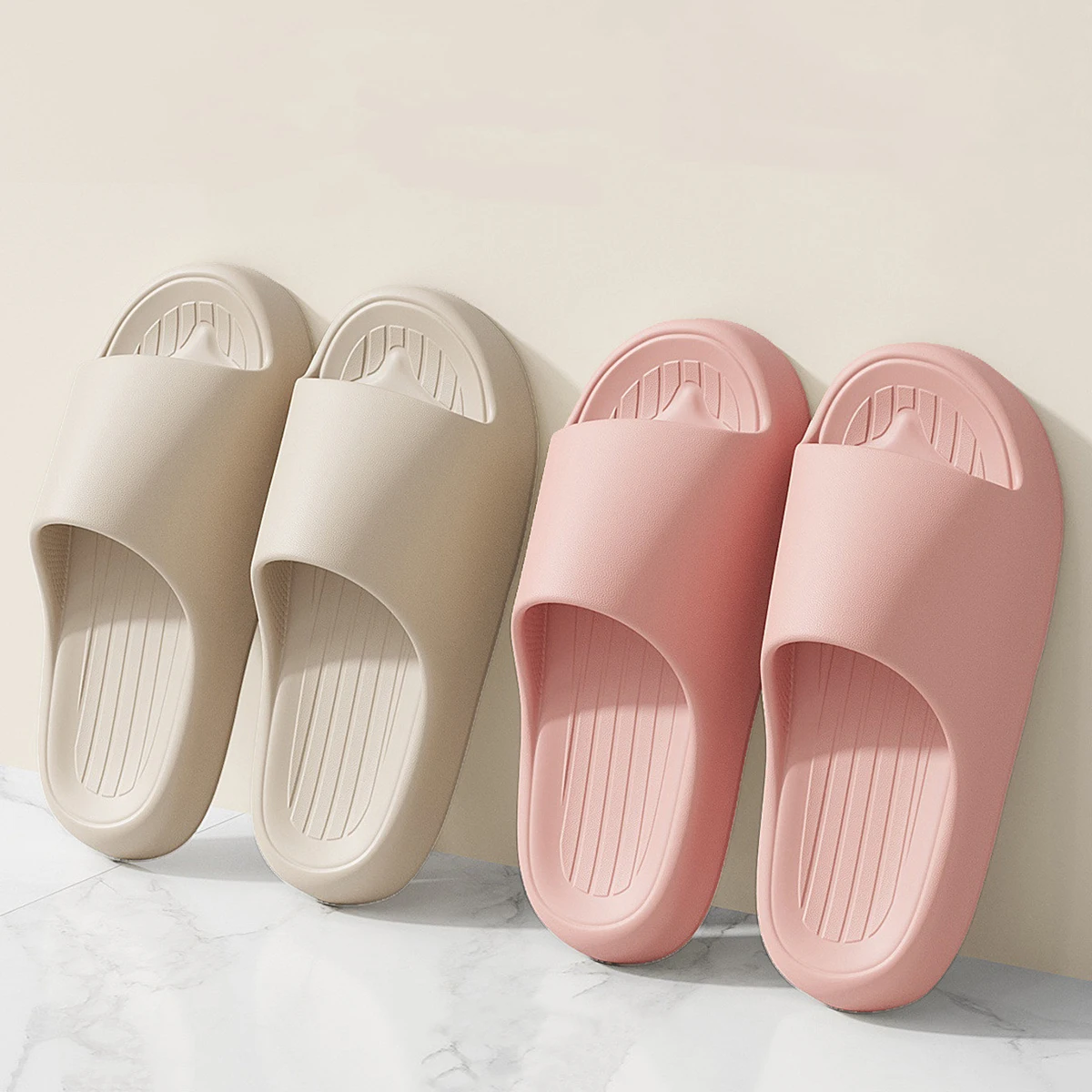 

Summer Women Slippers Fashion Men Light Slides Soft EVA Flats Beach Sandals Home Bathroom Slipper Couples Indoor Shower Shoes