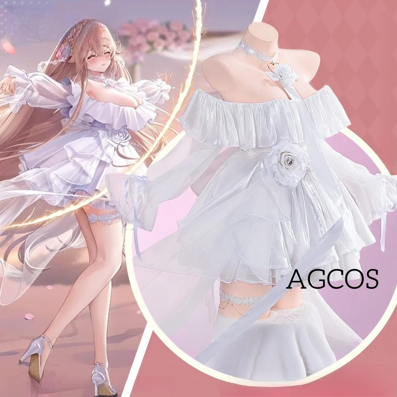 AGCOS Azur Lane USS Anchorage Cosplay Costume Woman Christmas Dress Clothes Game Azur Lane Sexy Cosplay Costumes