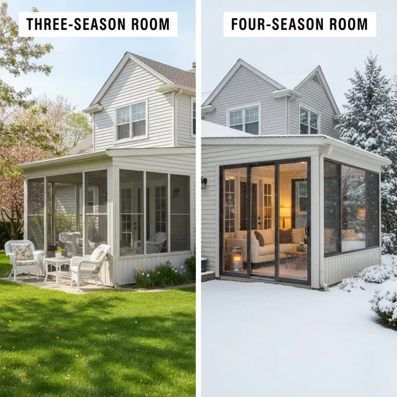 Outdoor Garden Office Sunroom Soundproof Aluminum Double Tempered Low-E Glass House Study Room Three Season