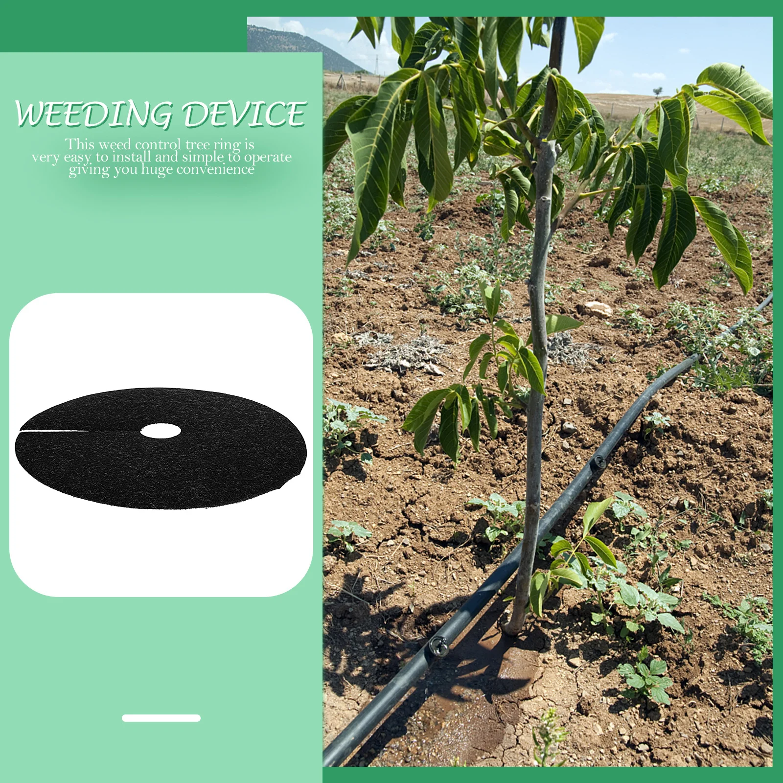 

20Pcs Round Anti Grass Fabrics Weed Control Cloth Orchard Tree Protector Mat Durable Non Woven Gardening Ground Cover