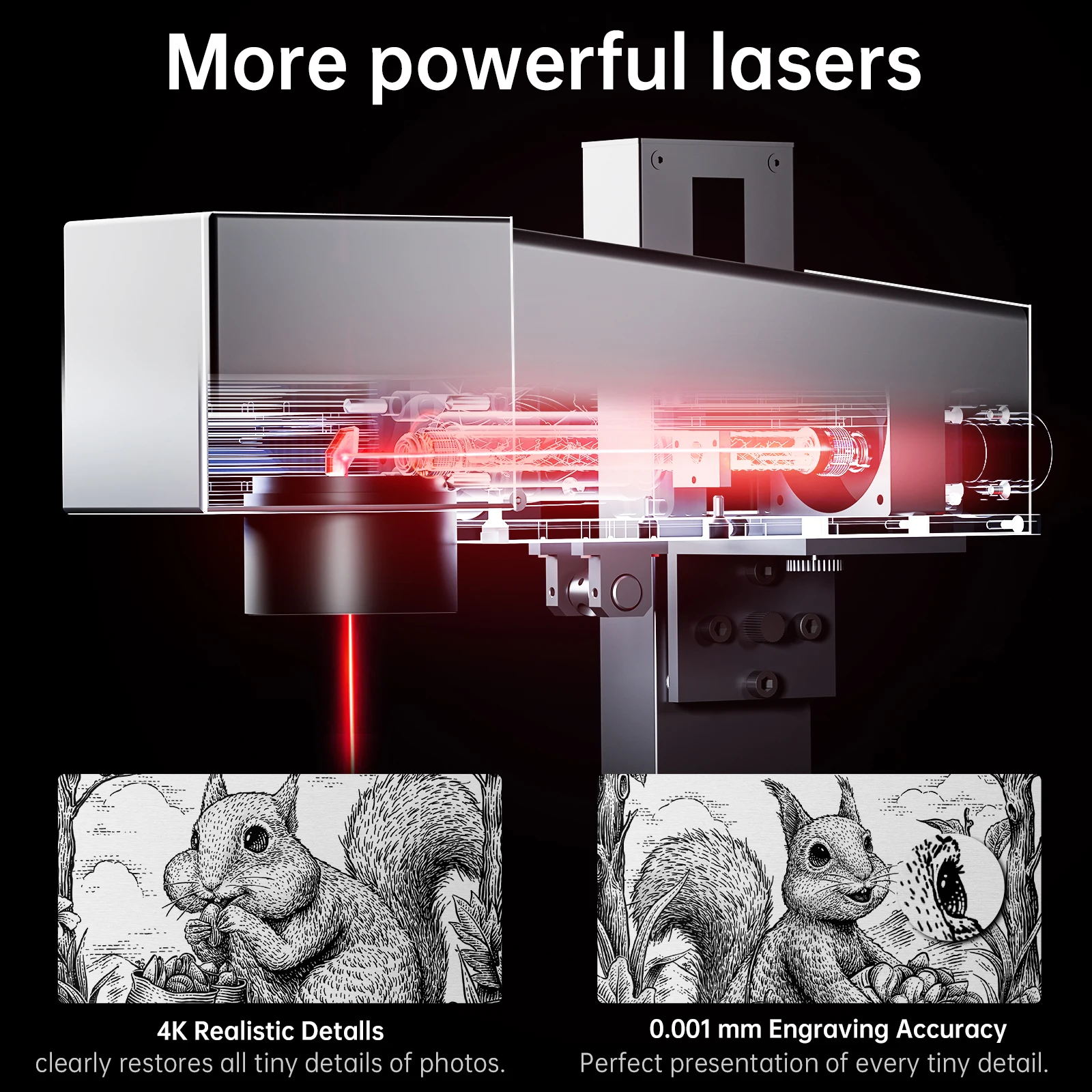 MR.CARVE Fiber Laser Marking Machine M1 Pro Laser Engraver 70x70mm Area Engraving Machine for All-Metals Plastics Jewelry